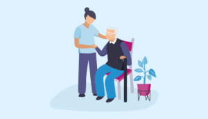 Carer providing care